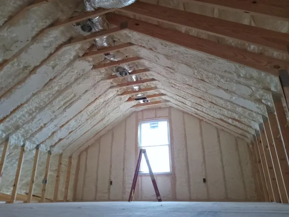 Spray foam roofing application for Crawl Space Insulation project in Long Branch